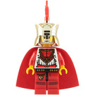 LEGO Lion King with Chrome Gold Crown, Red Plume and Red Cape (Lego Chess King) Minifigure