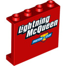 LEGO Panel 1 x 4 x 3 with 'Lightning McQueen' Piston Cup with Side Supports, Hollow Studs (33899 / 60581)