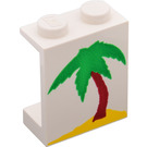 LEGO Panel 1 x 2 x 2 with Palm Tree & Sand without Side Supports, Solid Studs (4864)