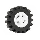 LEGO Wheel Rim Ø8 x 6.4 with Side Notch with Tire with Offset Tread with Band Around Center of Tread