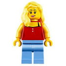 LEGO Woman with Red Coverup Minifigure